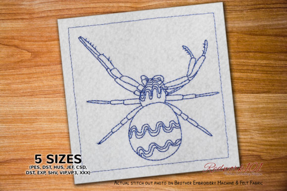 Crab Shaped Thomisidae Redwork Review