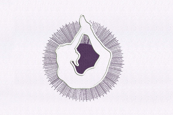 Dhanurasana Woman Embroidery Design Review