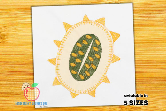 Kiwano Fruit with Seeds Embroidery Design Review