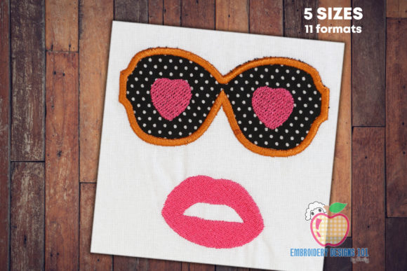 Love Sunglasses with Female Lips Embroidery Review