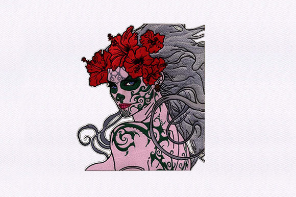 Tattoo with Woman Embroidery Design Review